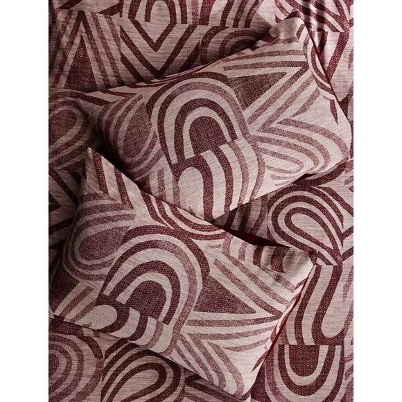 Anthropologie Other - Anthropologie Lemieux et Cie Francoise Pillow Sham Set 2 Sizes Rust Abstract C1
